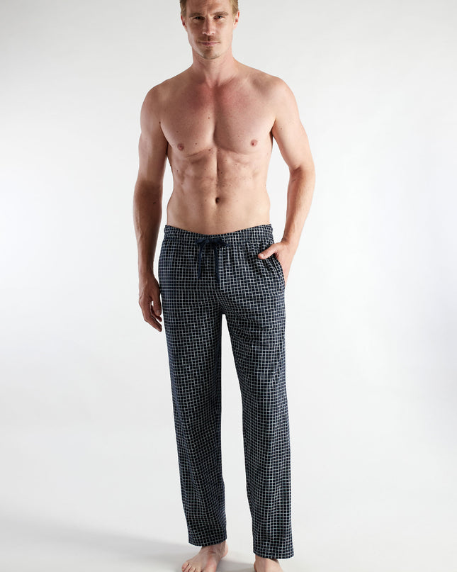 CECEBA Herren Lange-Hose blau bedruckt