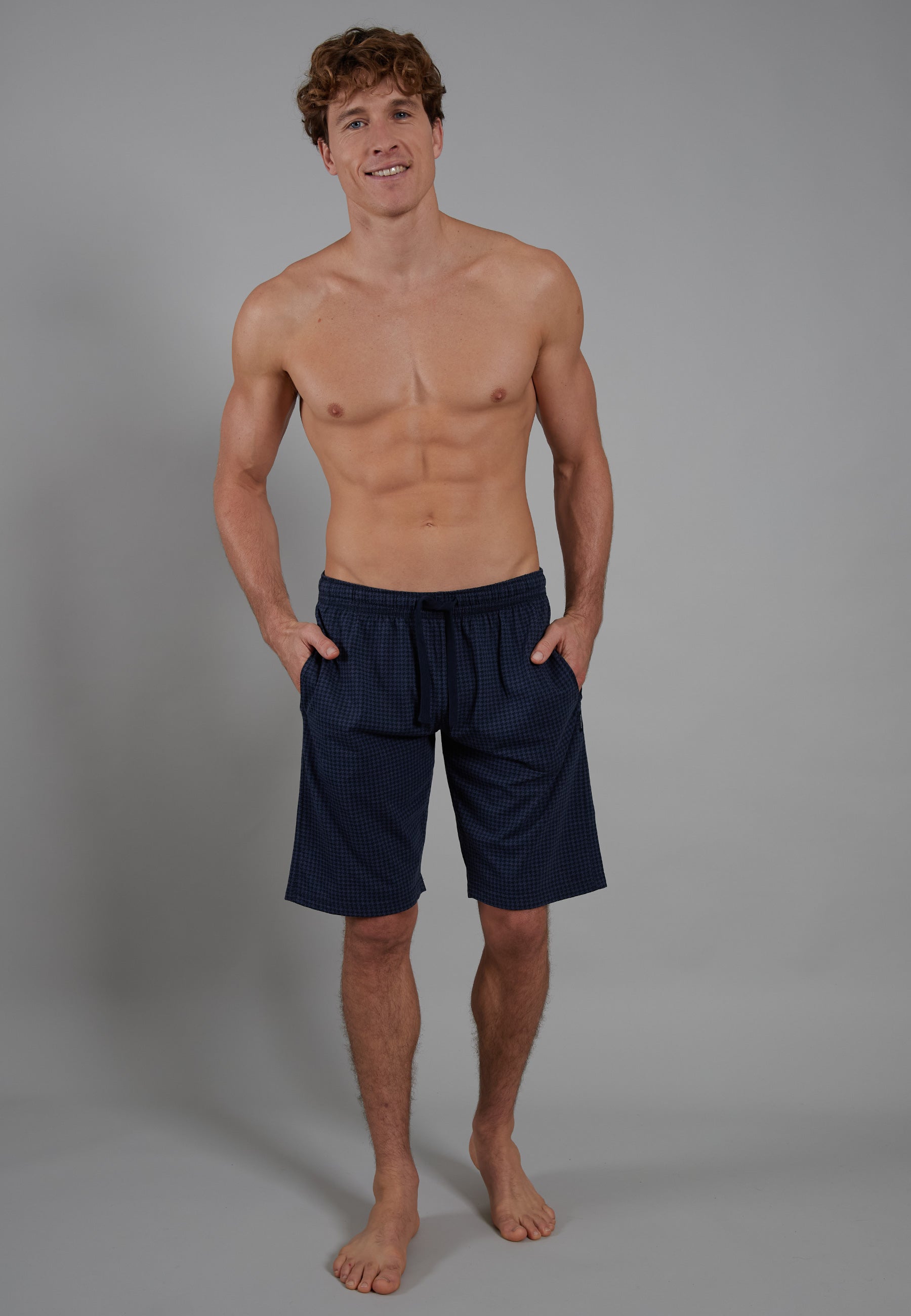 CECEBA Herren Bermuda blau bedruckt