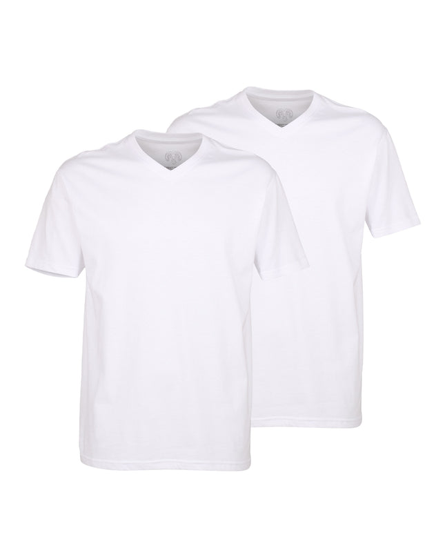 CECEBA Herren T-Shirt weiß uni 2er Pack