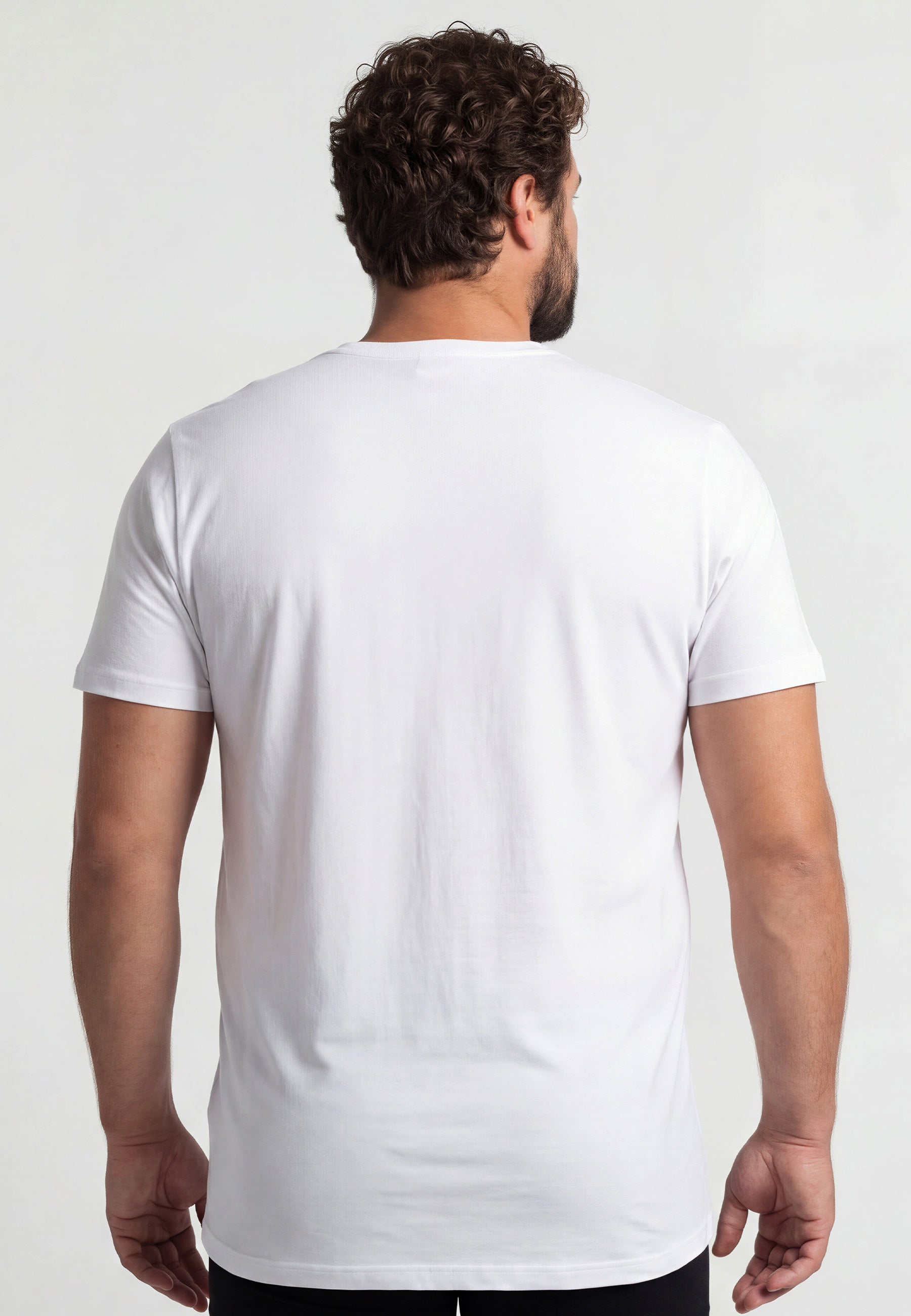 CECEBA Herren T-Shirt weiß uni 2er Pack
