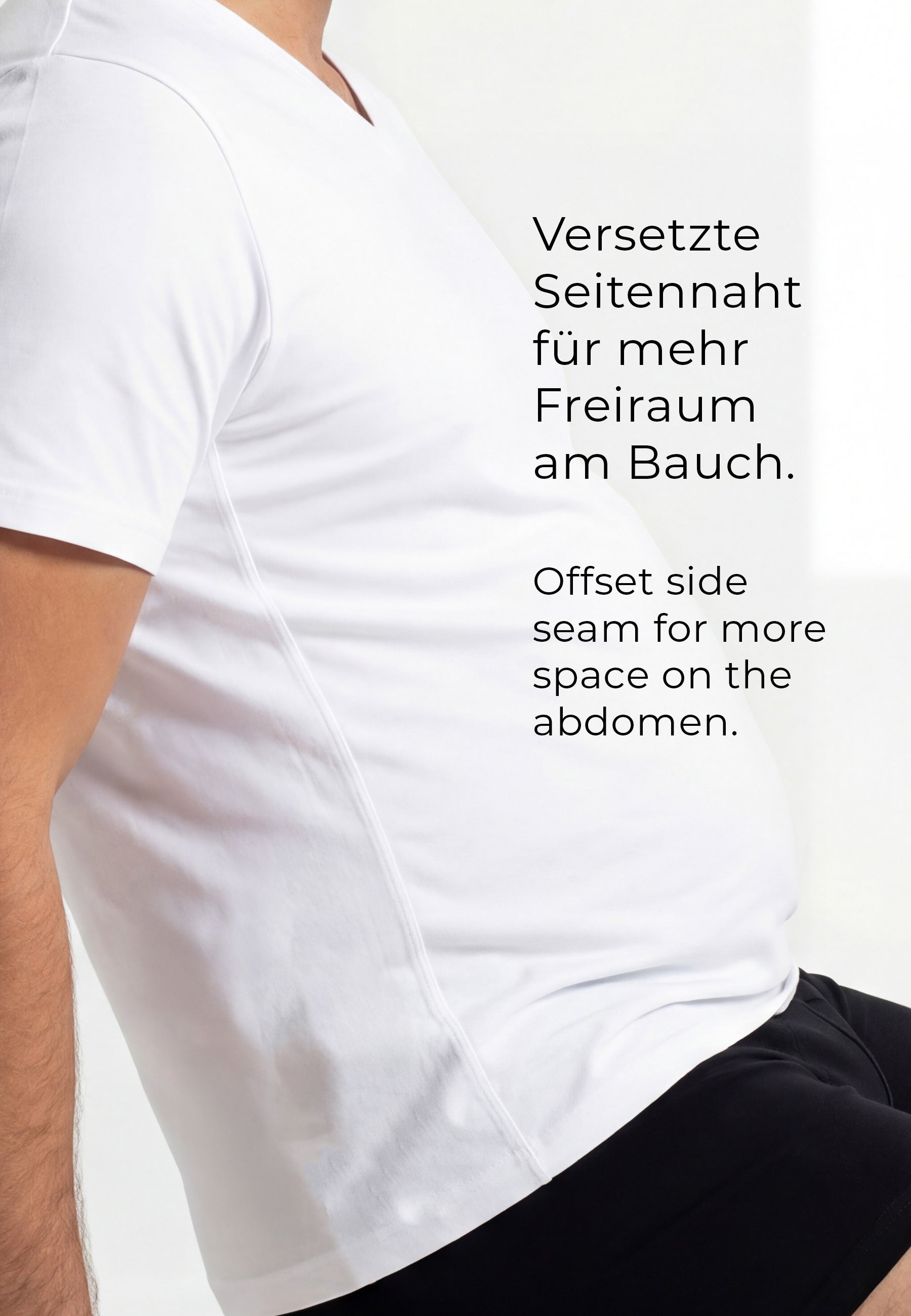 CECEBA Herren T-Shirt weiß uni 2er Pack