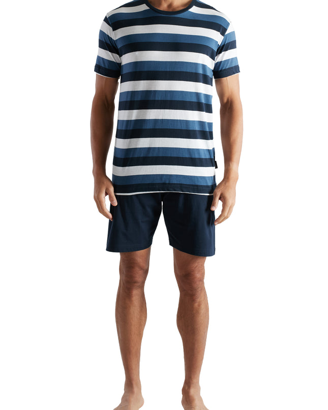 CECEBA Herren Shorty blau quergestreift