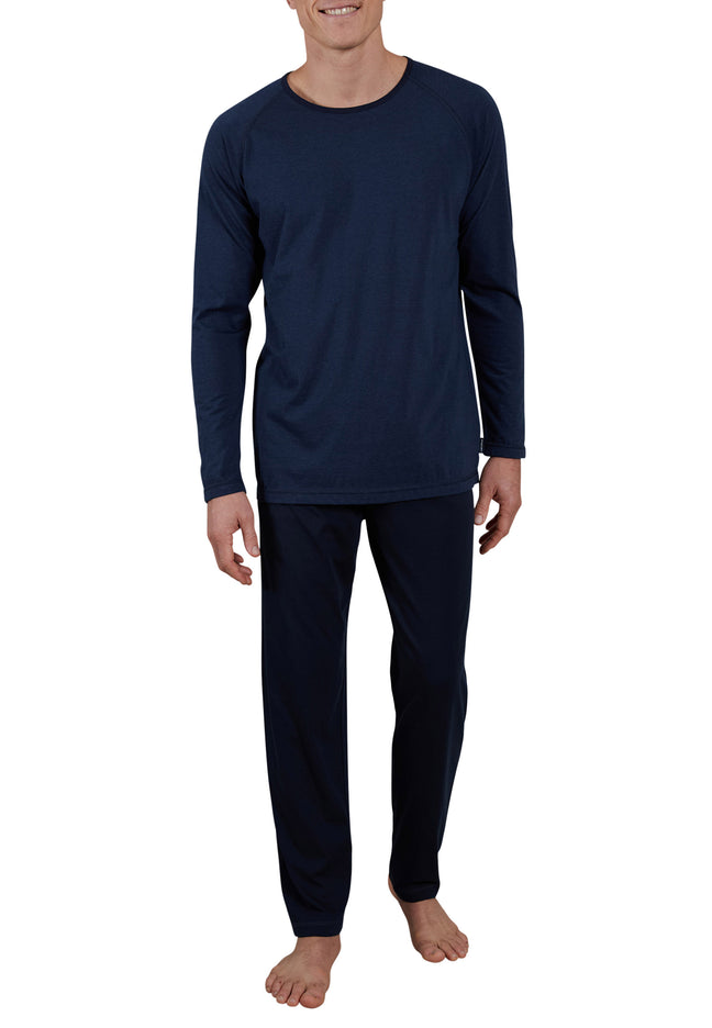 CECEBA Herren Pyjama blau quergestreift