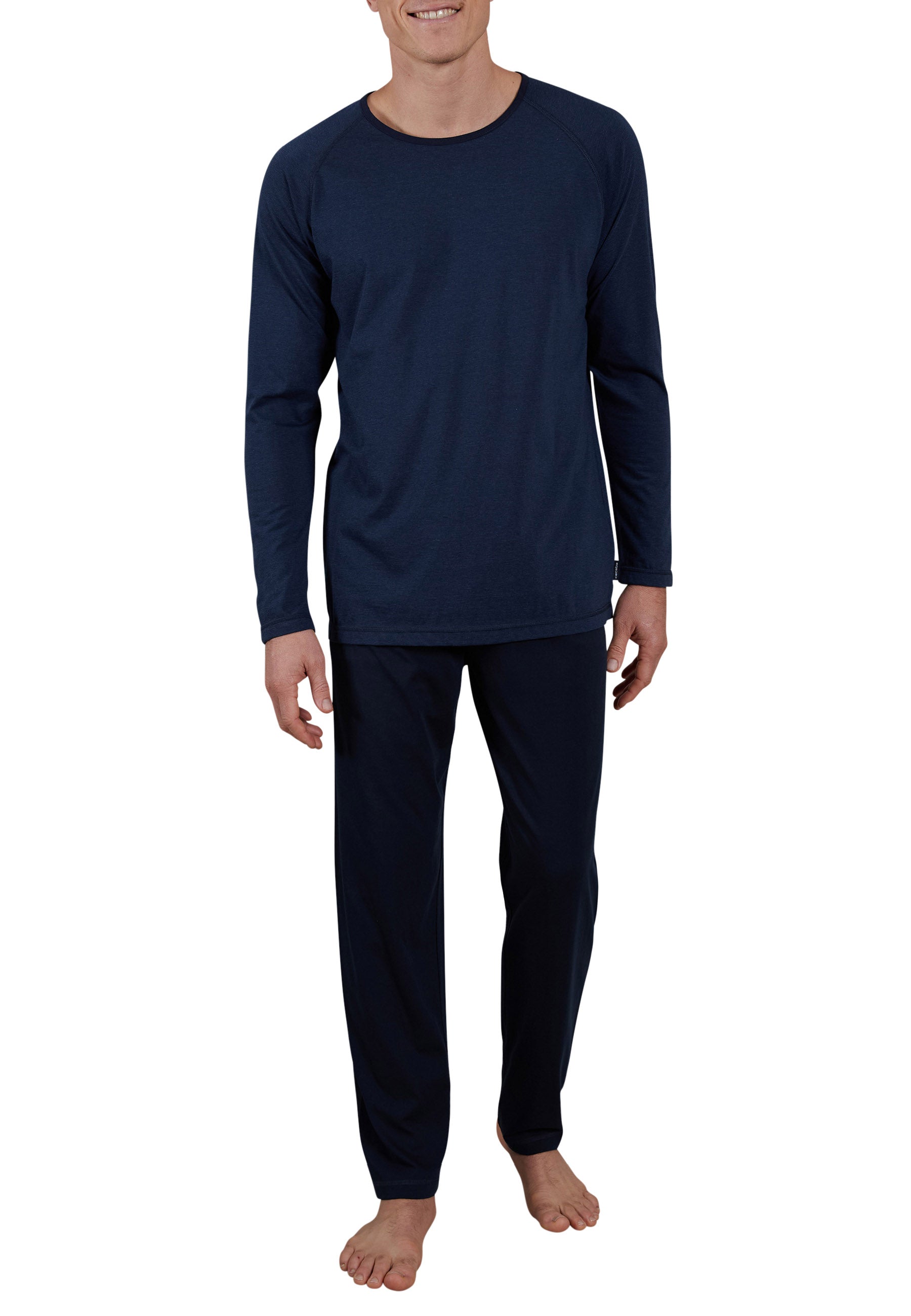 CECEBA Herren Pyjama blau quergestreift