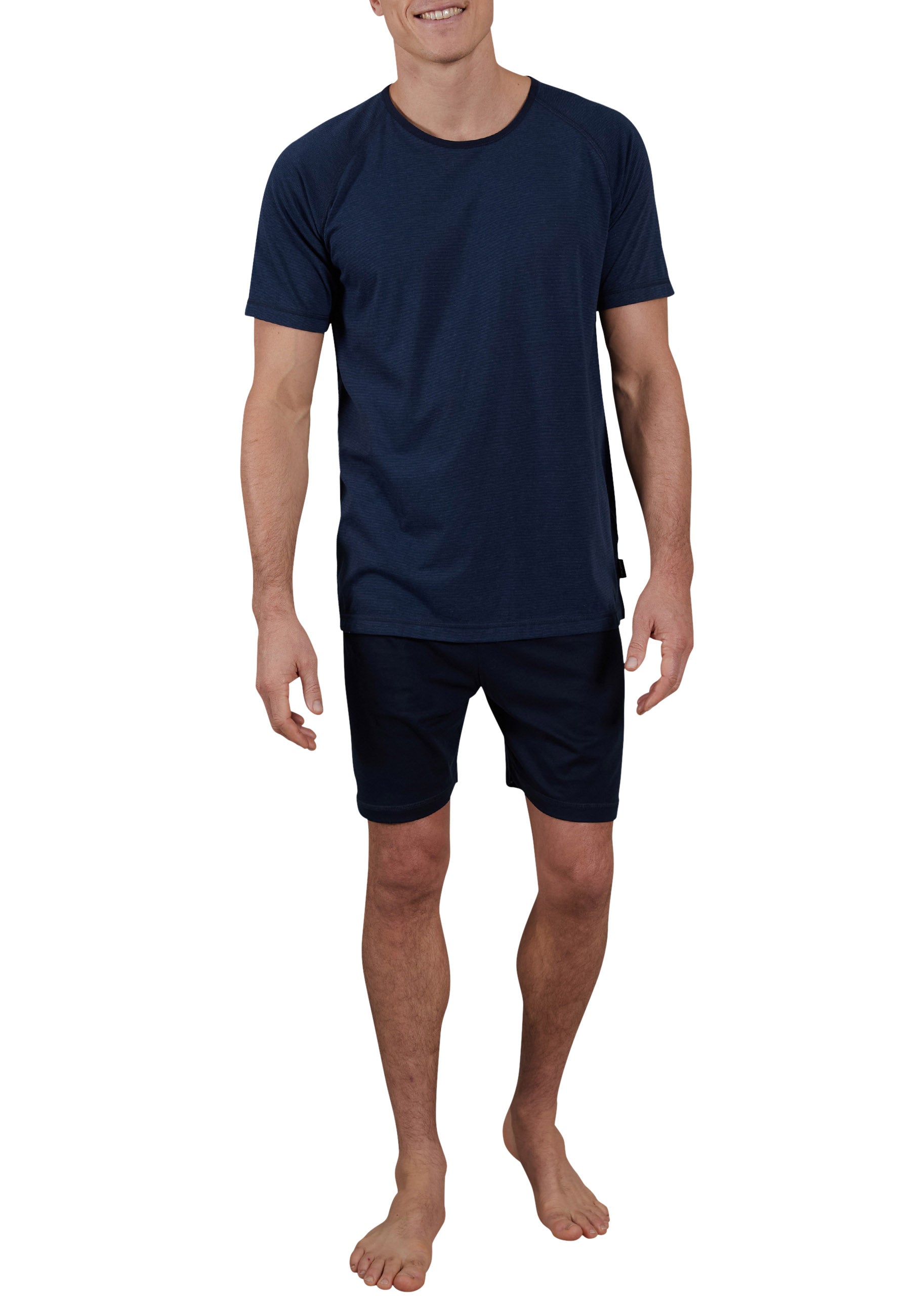 CECEBA Herren Shorty blau quergestreift