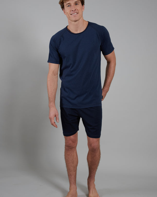 CECEBA Herren Shorty blau quergestreift