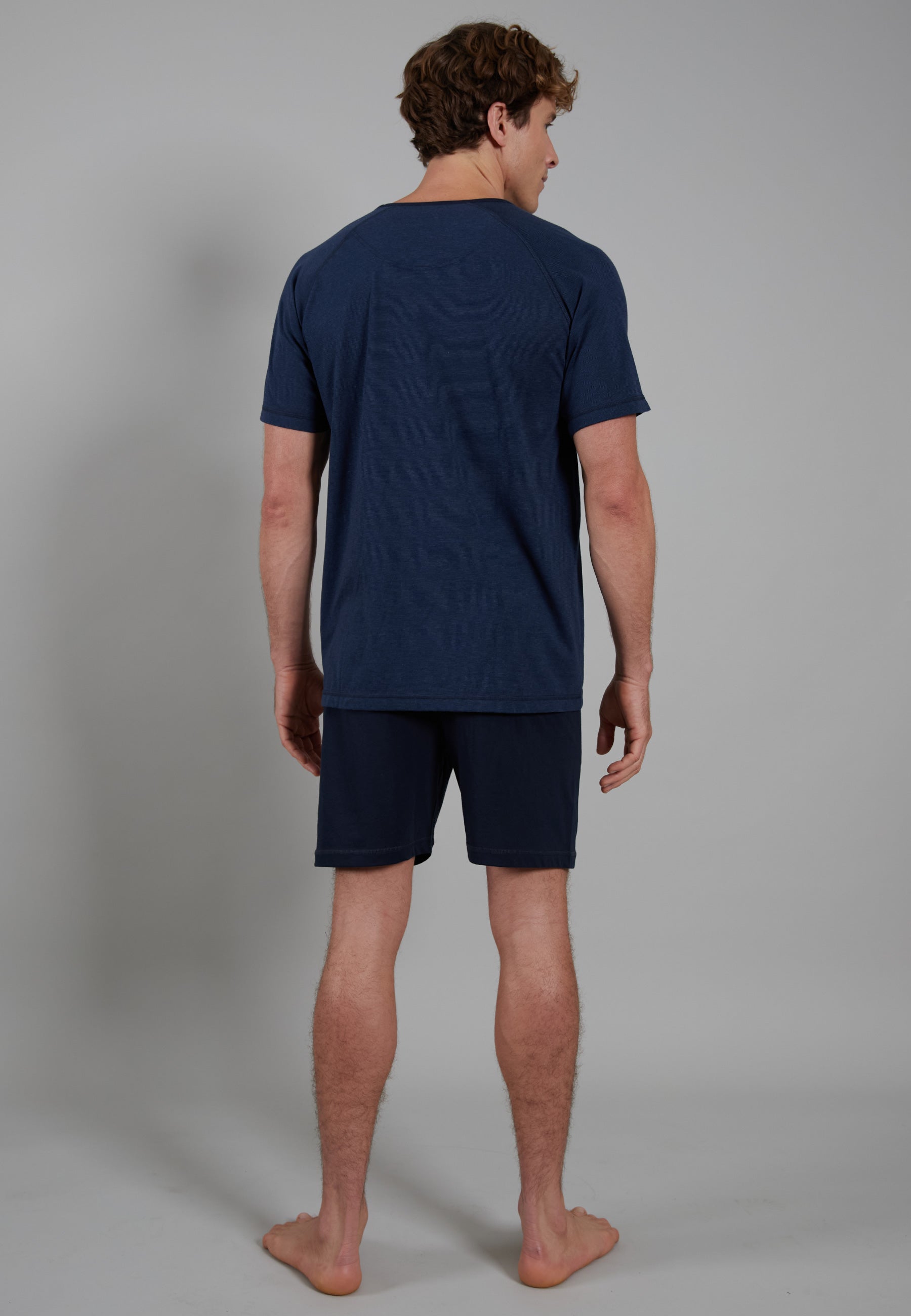 CECEBA Herren Shorty blau quergestreift