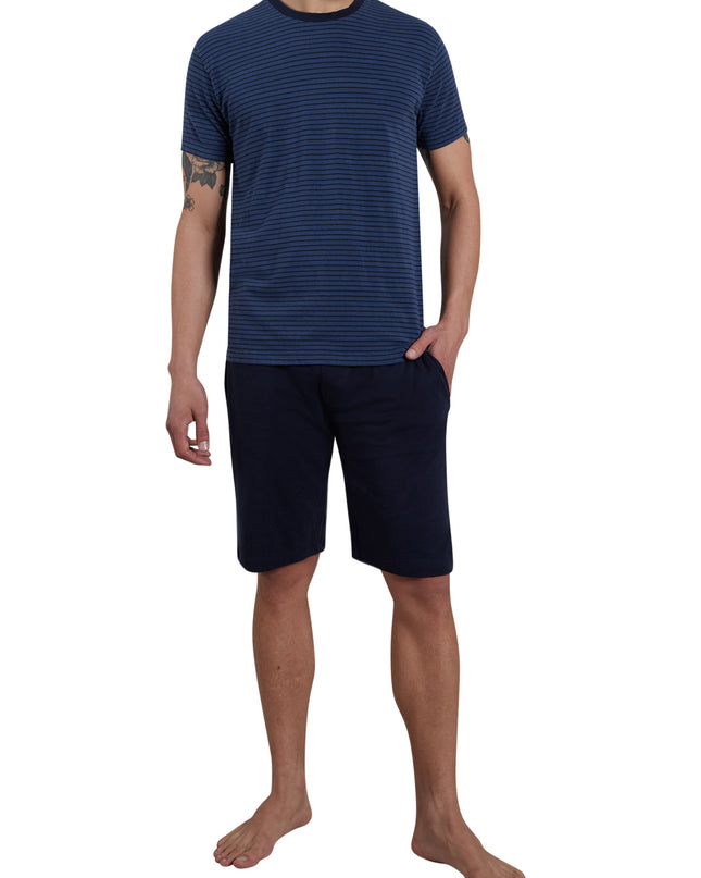 CECEBA Herren Shorty blau quergestreift