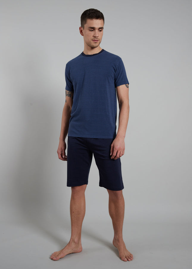 CECEBA Herren Shorty blau quergestreift