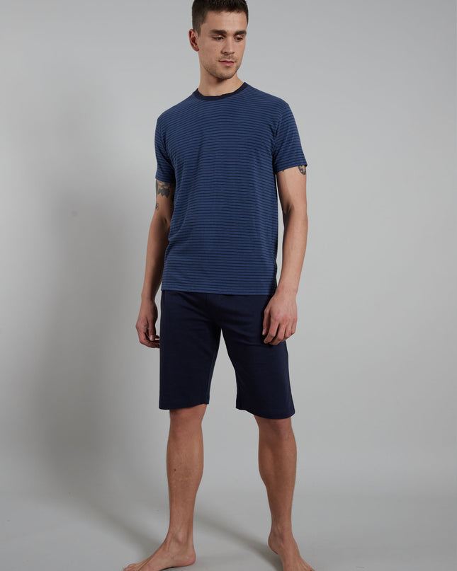 CECEBA Herren Shorty blau quergestreift