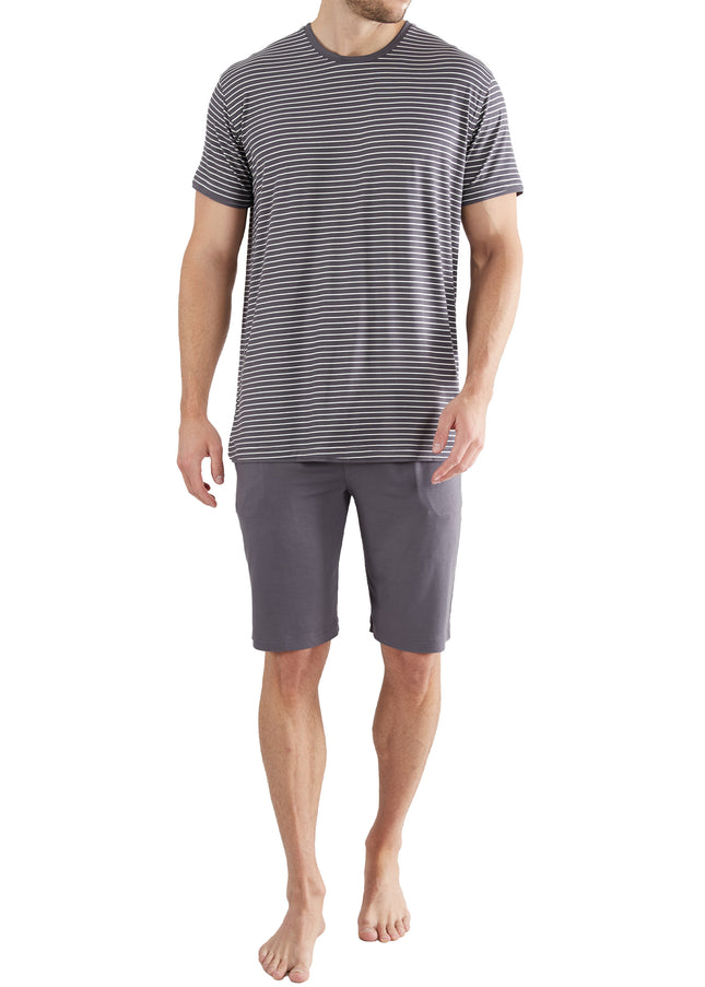 CECEBA Herren Shorty grau quergestreift