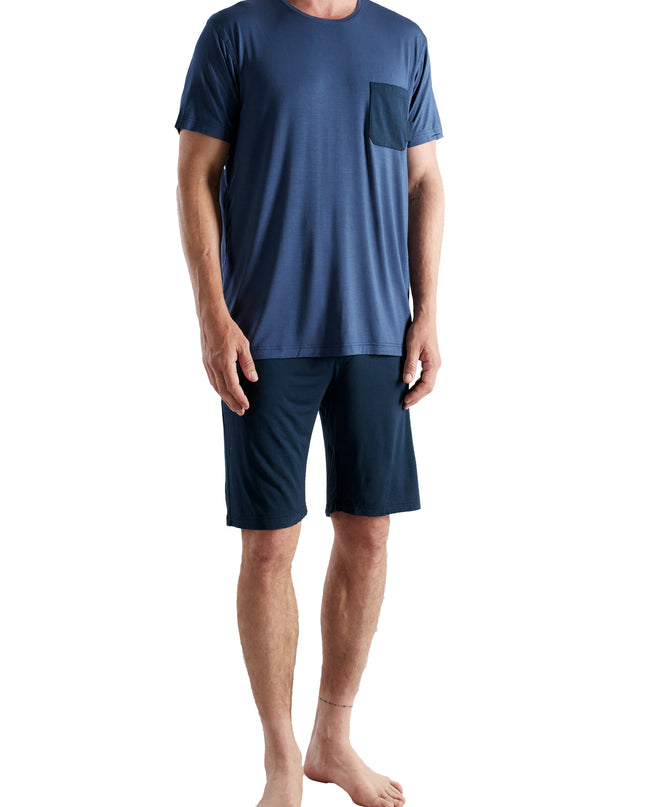 CECEBA Herren Shorty blau uni