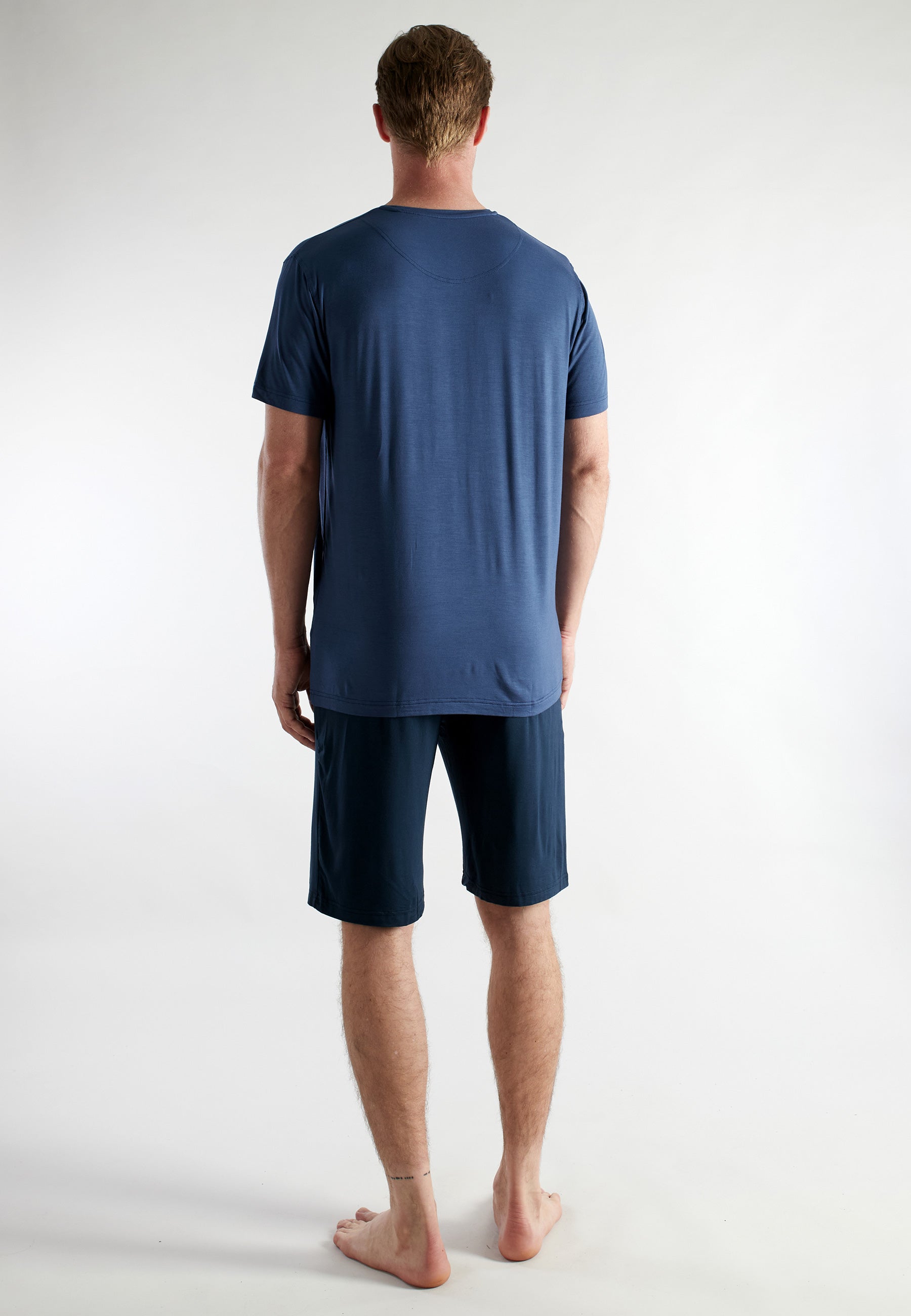 CECEBA Herren Shorty blau uni