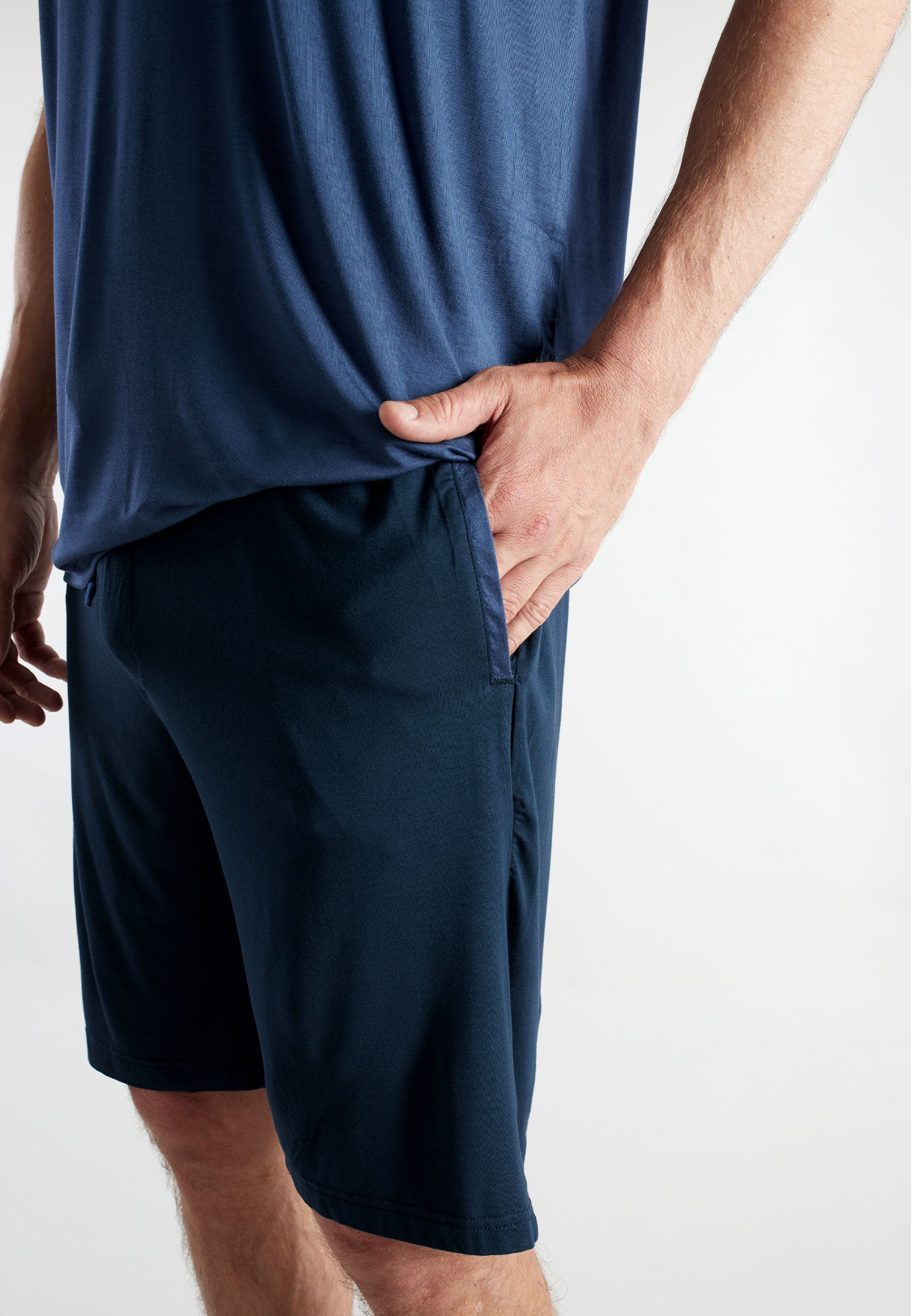 CECEBA Herren Shorty blau uni