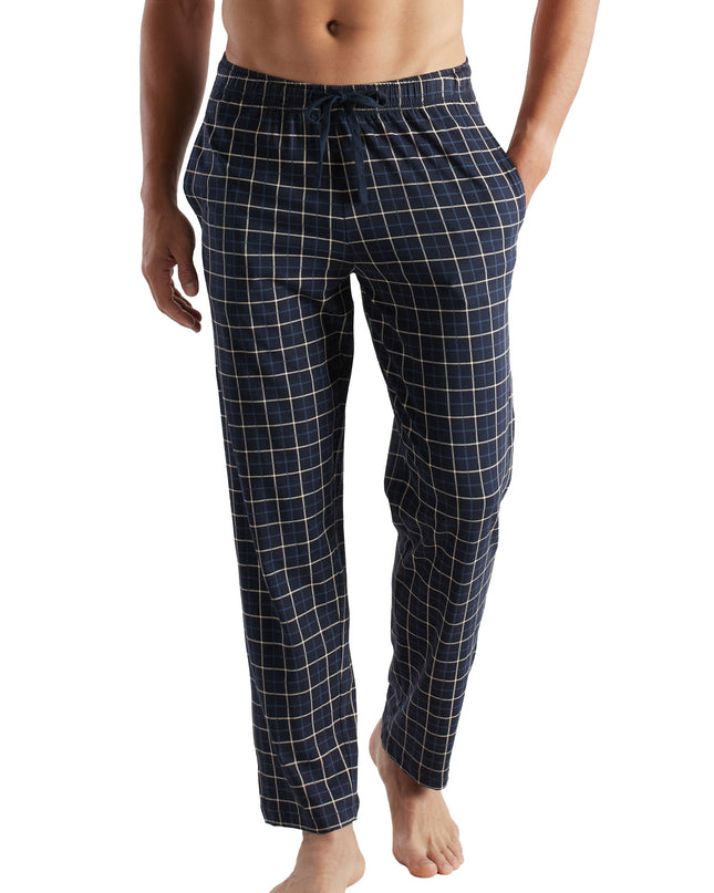 CECEBA Herren Lange-Hose blau kariert