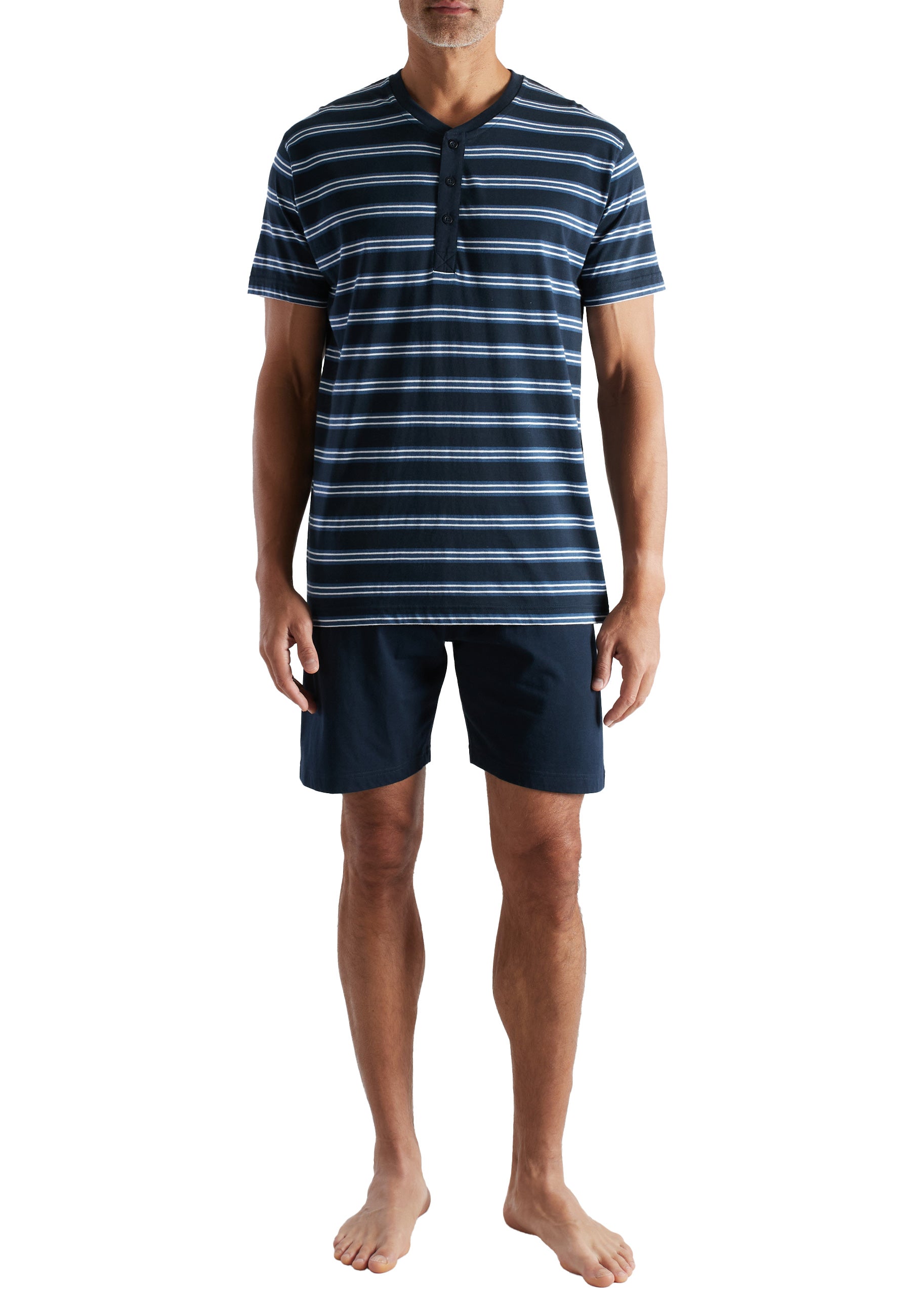 CECEBA Herren Shorty blau quergestreift