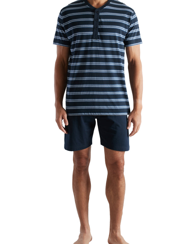CECEBA Herren Shorty blau quergestreift