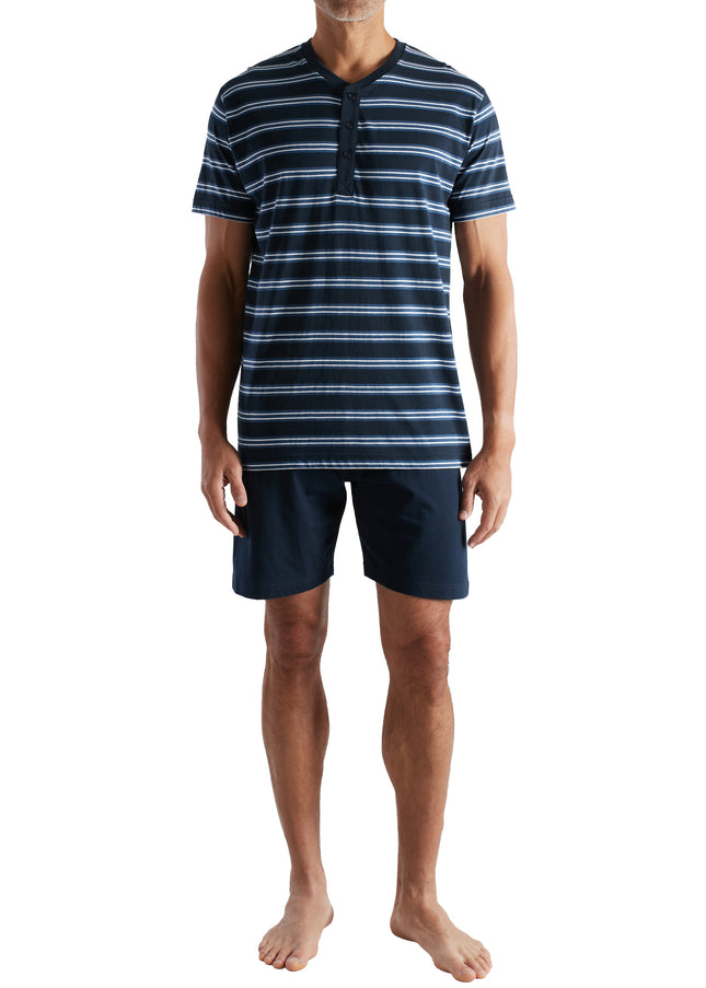 CECEBA Herren Shorty blau quergestreift