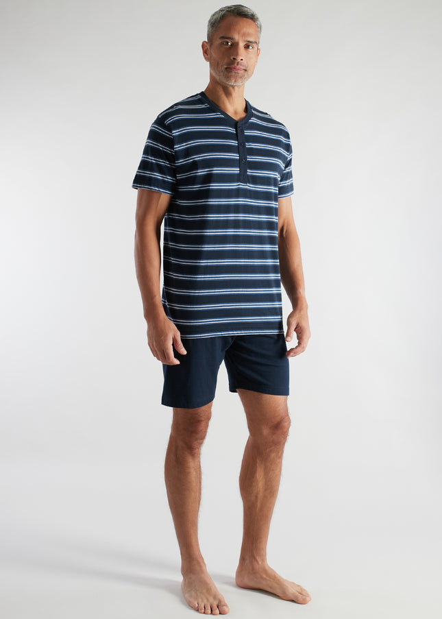 CECEBA Herren Shorty blau quergestreift