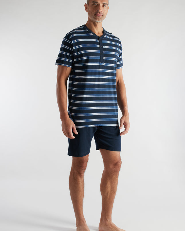 CECEBA Herren Shorty blau quergestreift