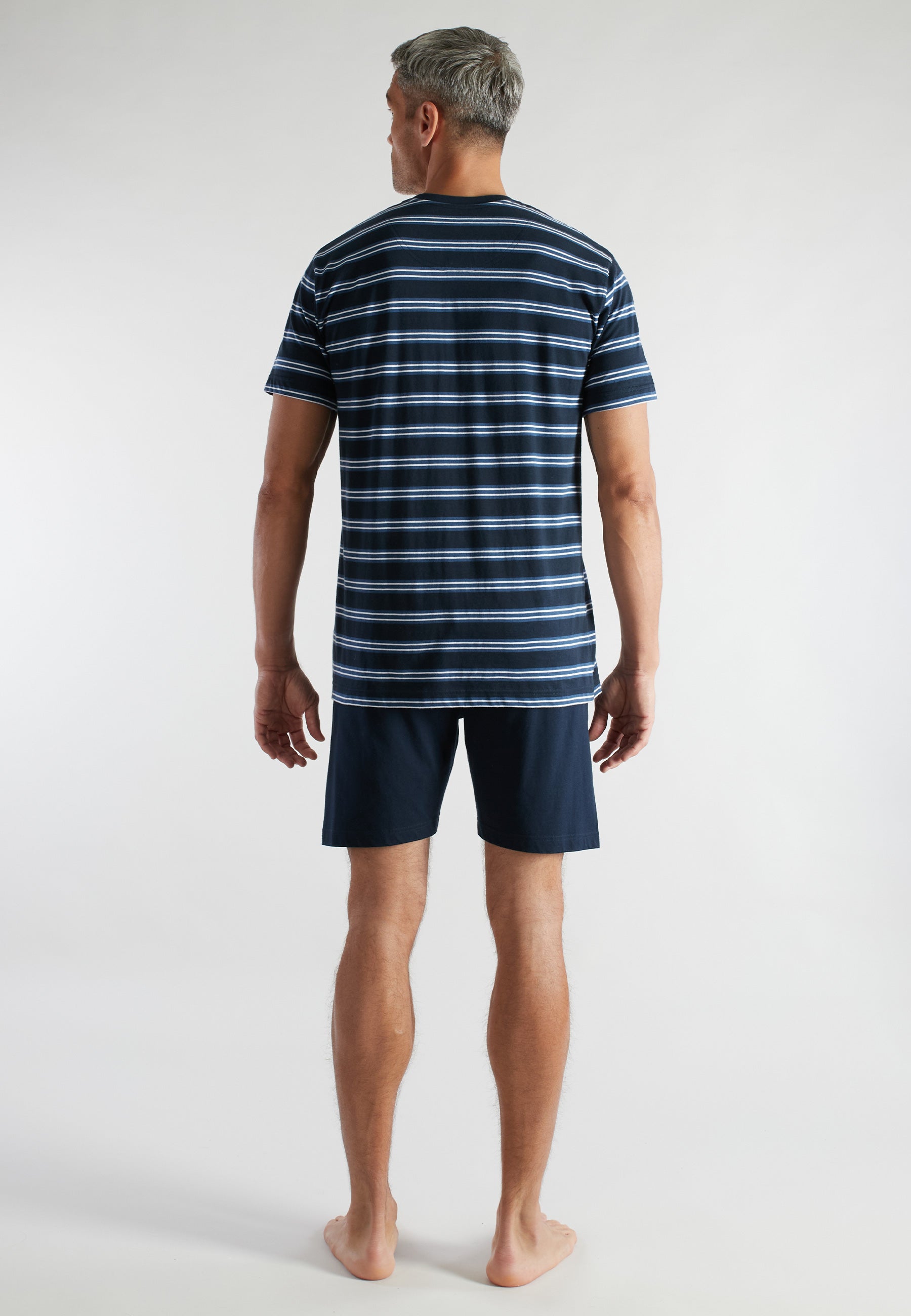 CECEBA Herren Shorty blau quergestreift