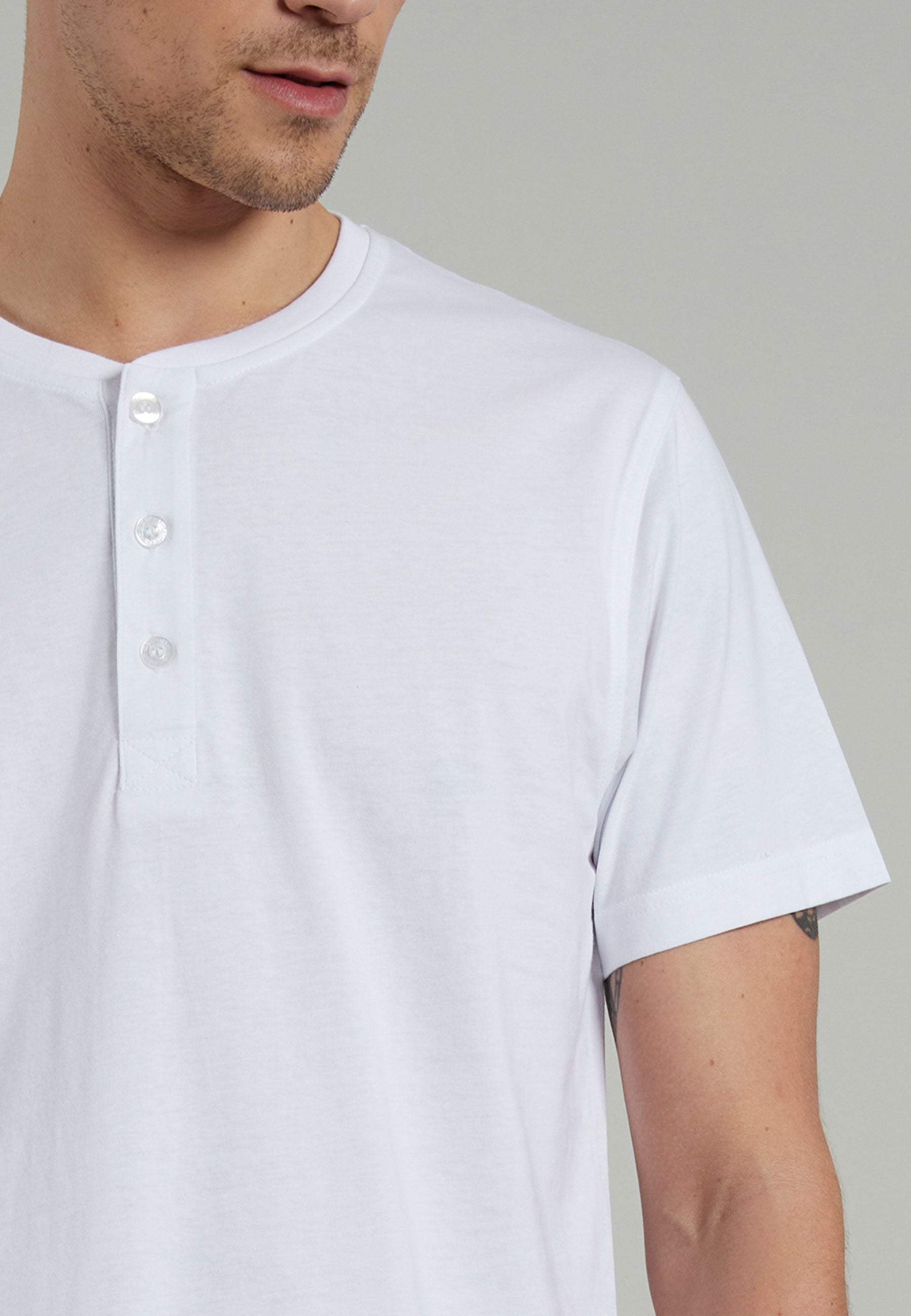 CECEBA Herren Shirt weiß uni