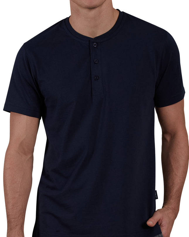 CECEBA Herren Shirt blau uni