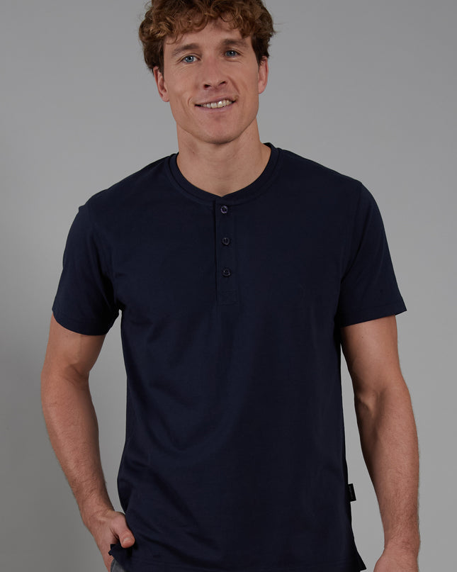 CECEBA Herren Shirt blau uni