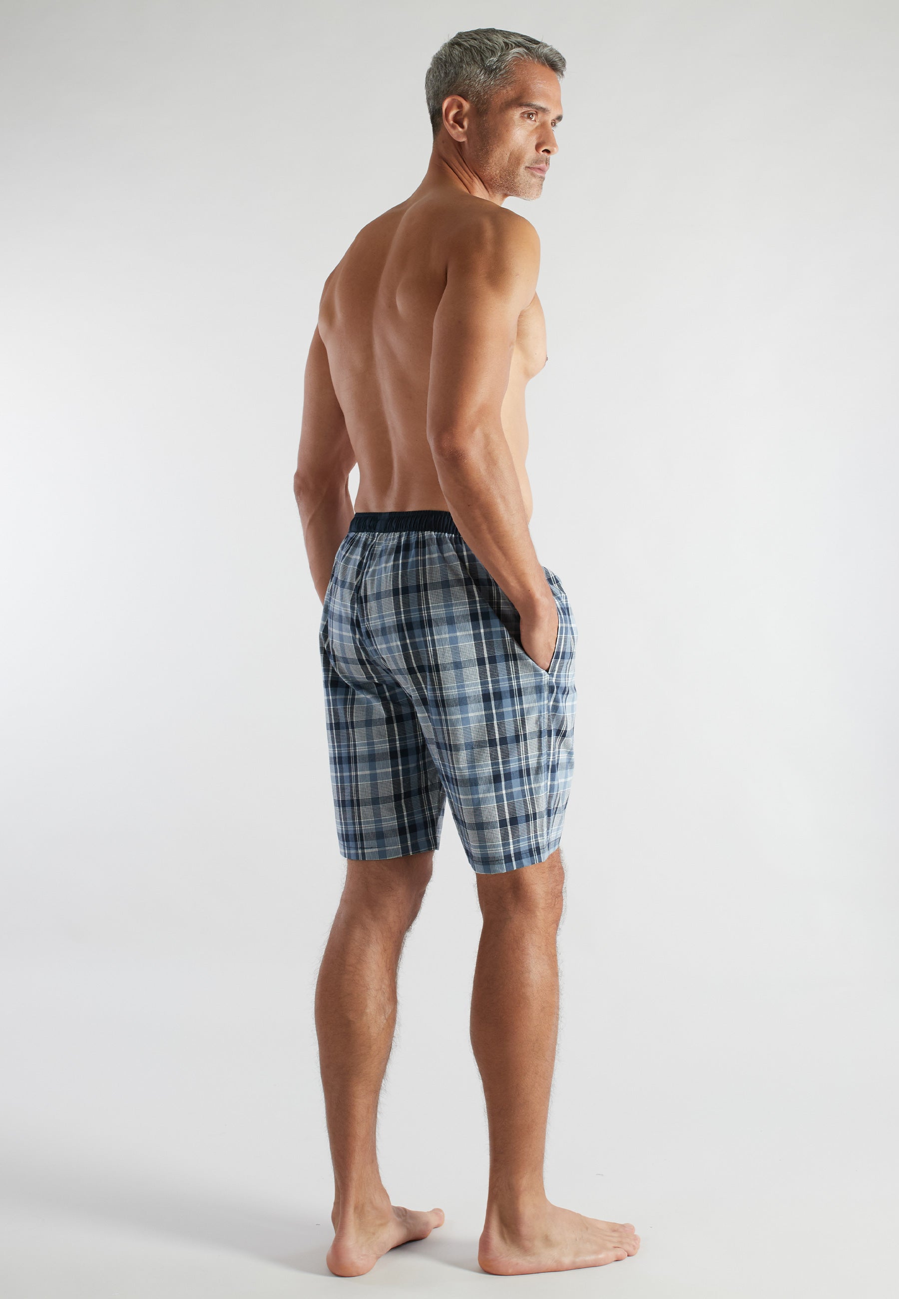 CECEBA men's Bermuda shorts blue checked