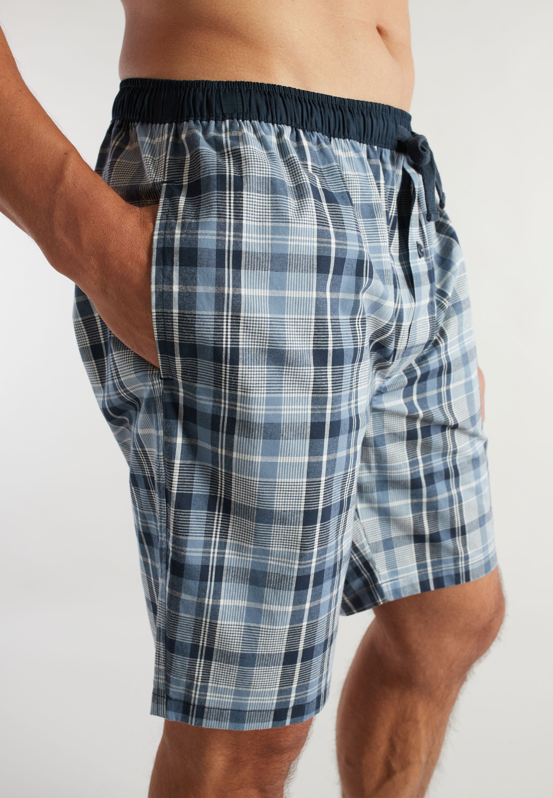 CECEBA men's Bermuda shorts blue checked
