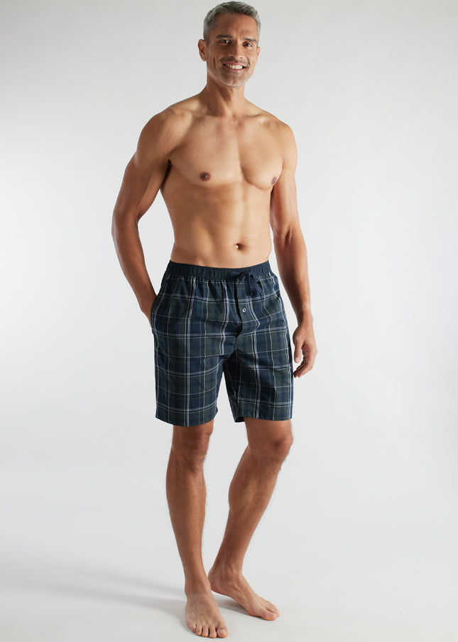 CECEBA Herren Bermuda blau kariert