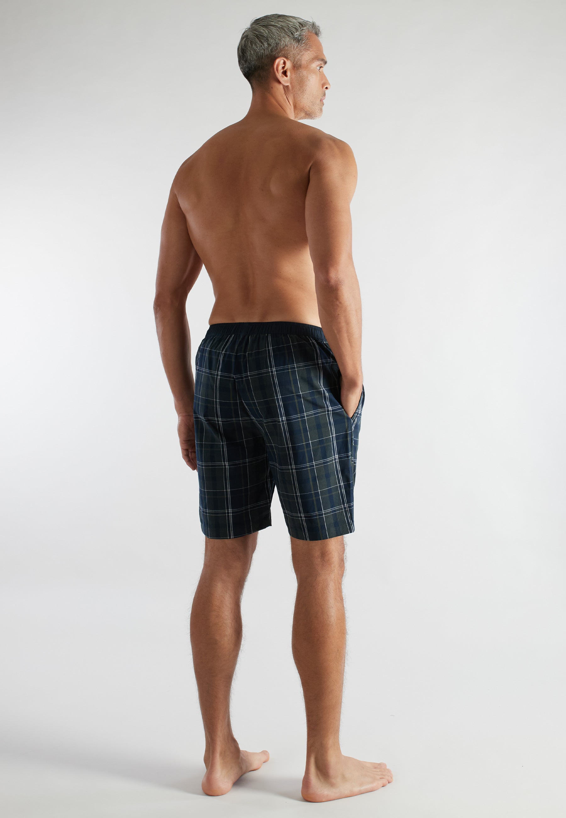 CECEBA men's Bermuda shorts blue checked