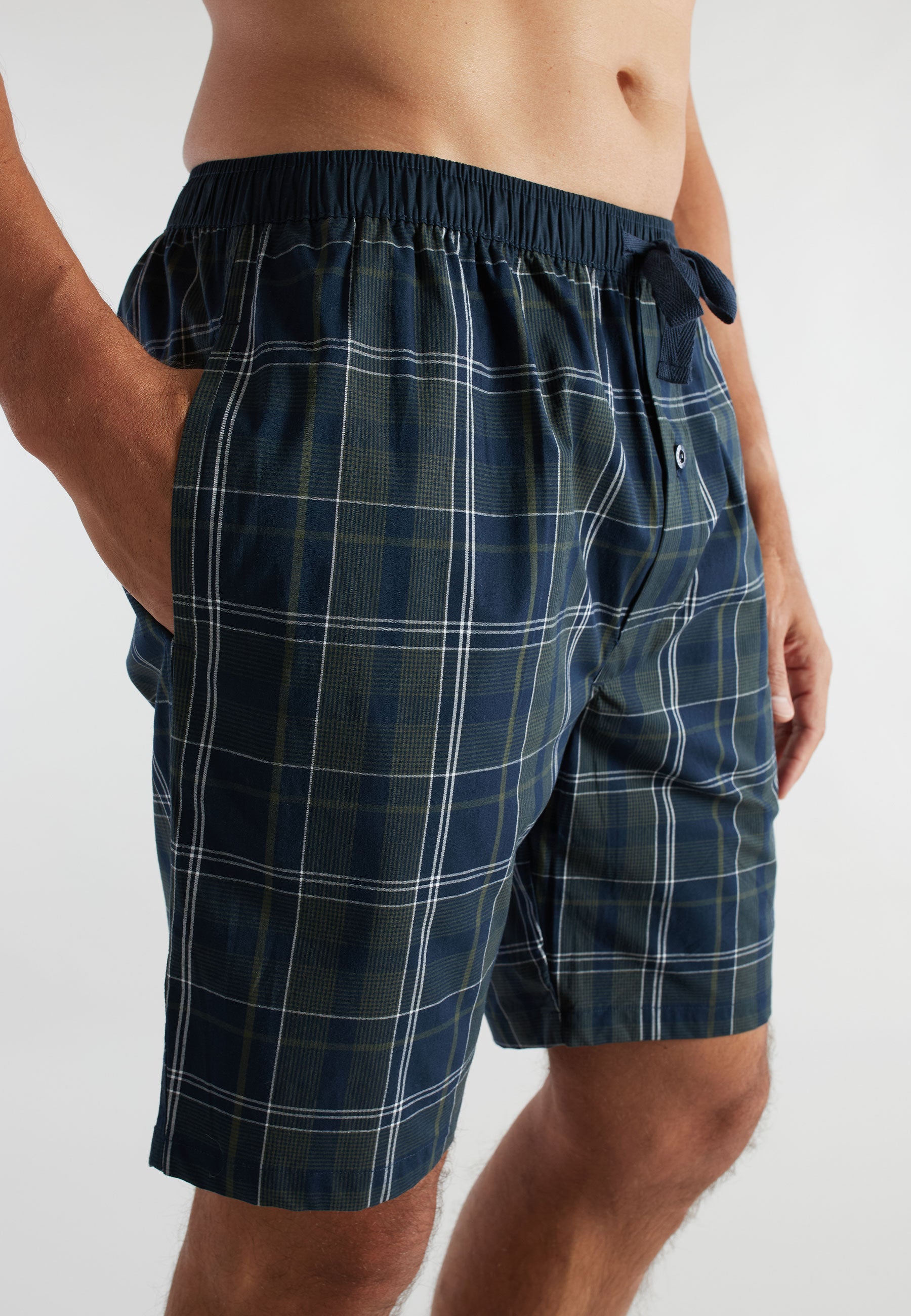 CECEBA men's Bermuda shorts blue checked