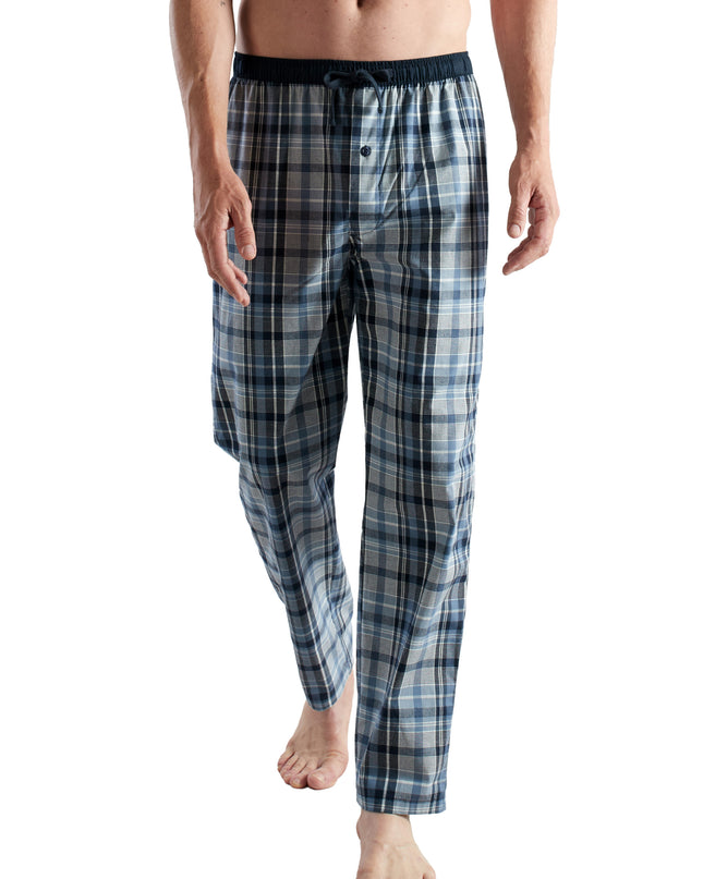 CECEBA Herren Lange-Hose blau kariert