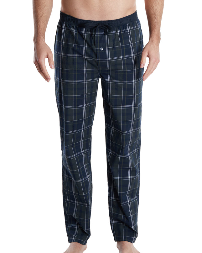 CECEBA Herren Lange-Hose blau kariert