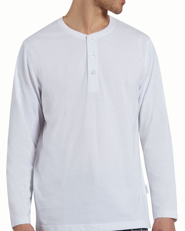 CECEBA Herren Longsleeve weiß uni
