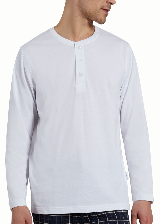 CECEBA Herren Longsleeve weiß uni