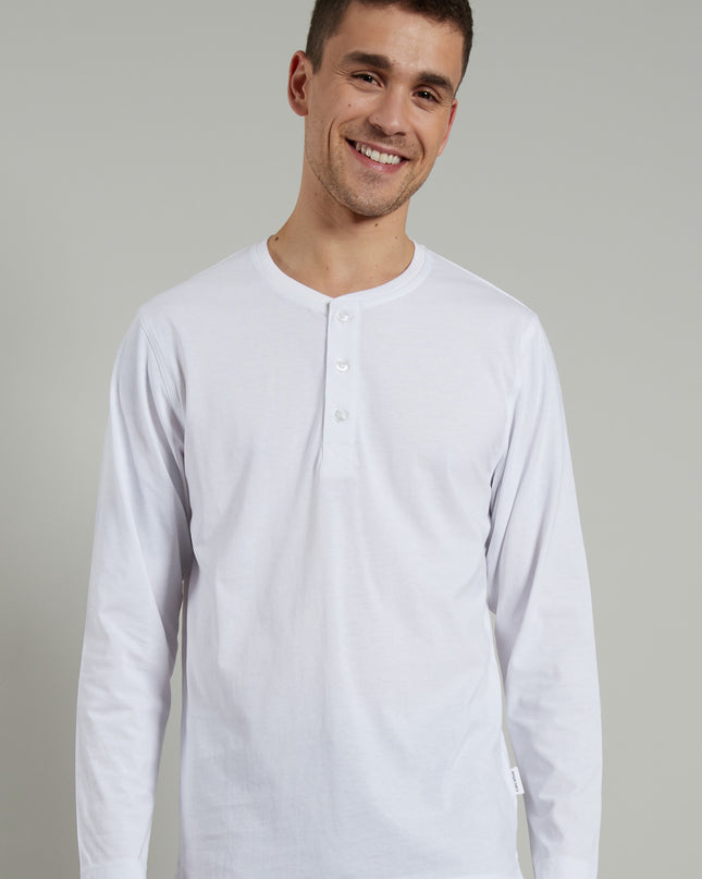 CECEBA Herren Longsleeve weiß uni