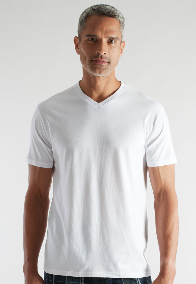 CECEBA Herren Shirt weiß uni 2er Pack