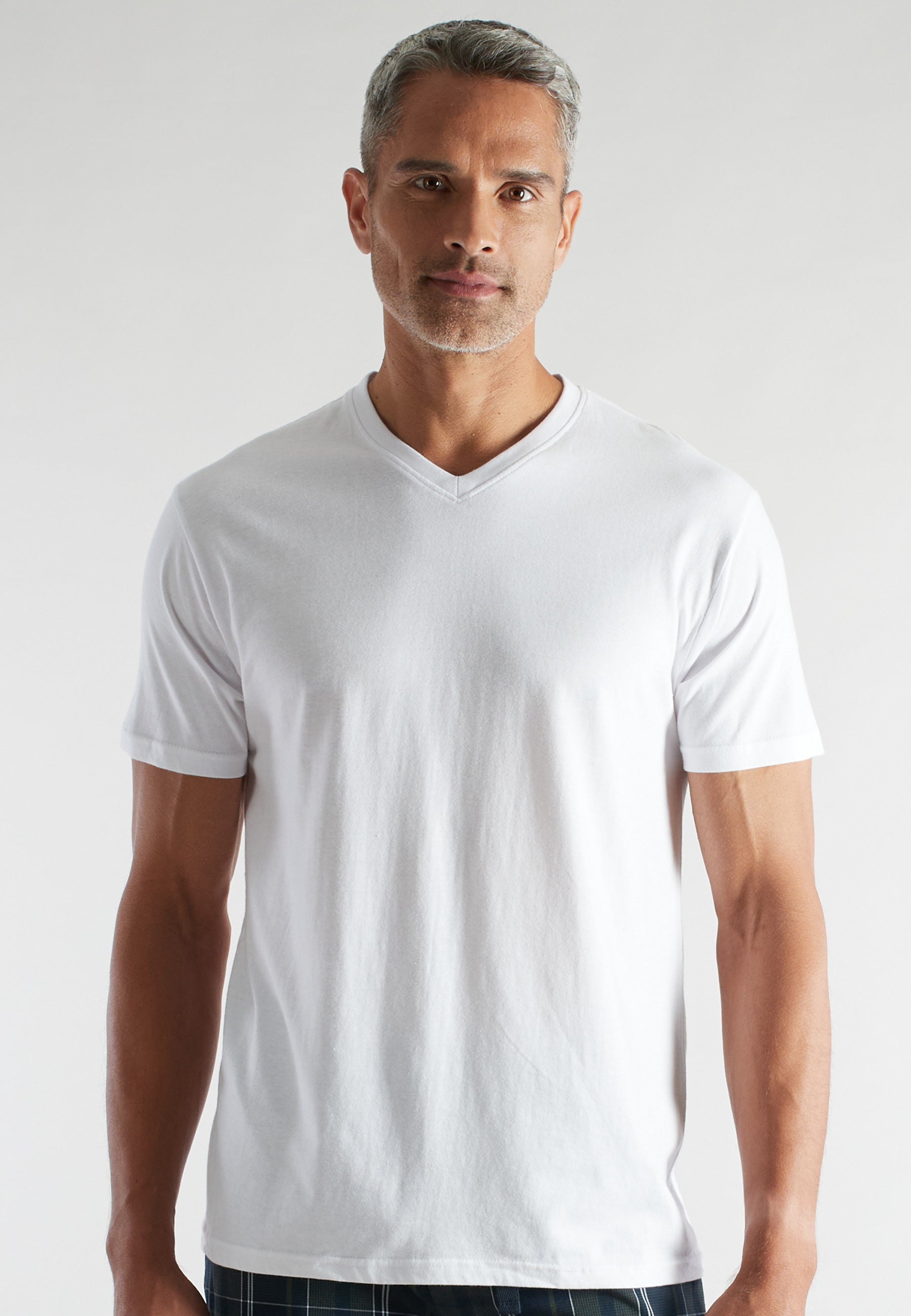 CECEBA Herren Shirt weiß uni 2er Pack