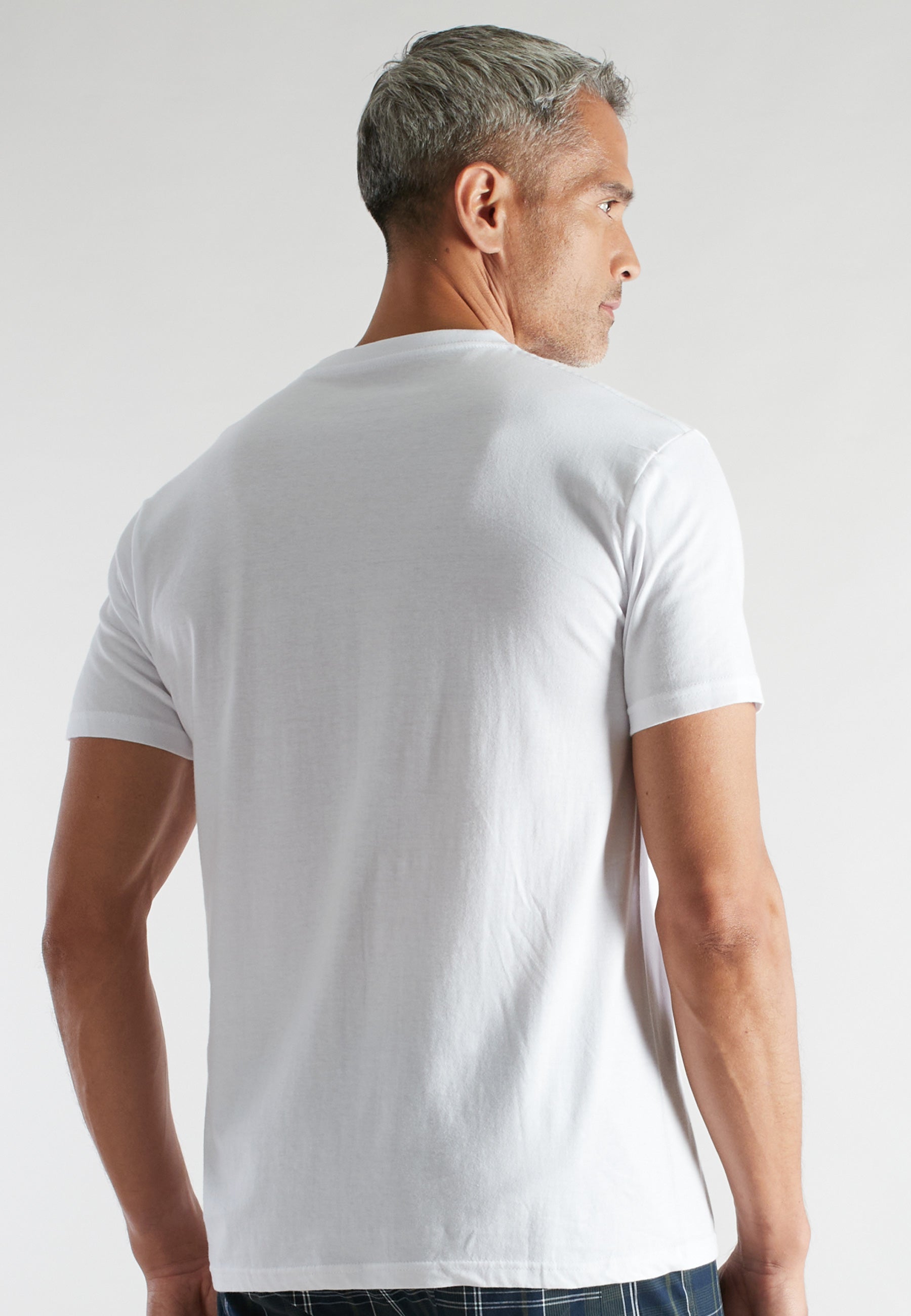 CECEBA Herren Shirt weiß uni 2er Pack