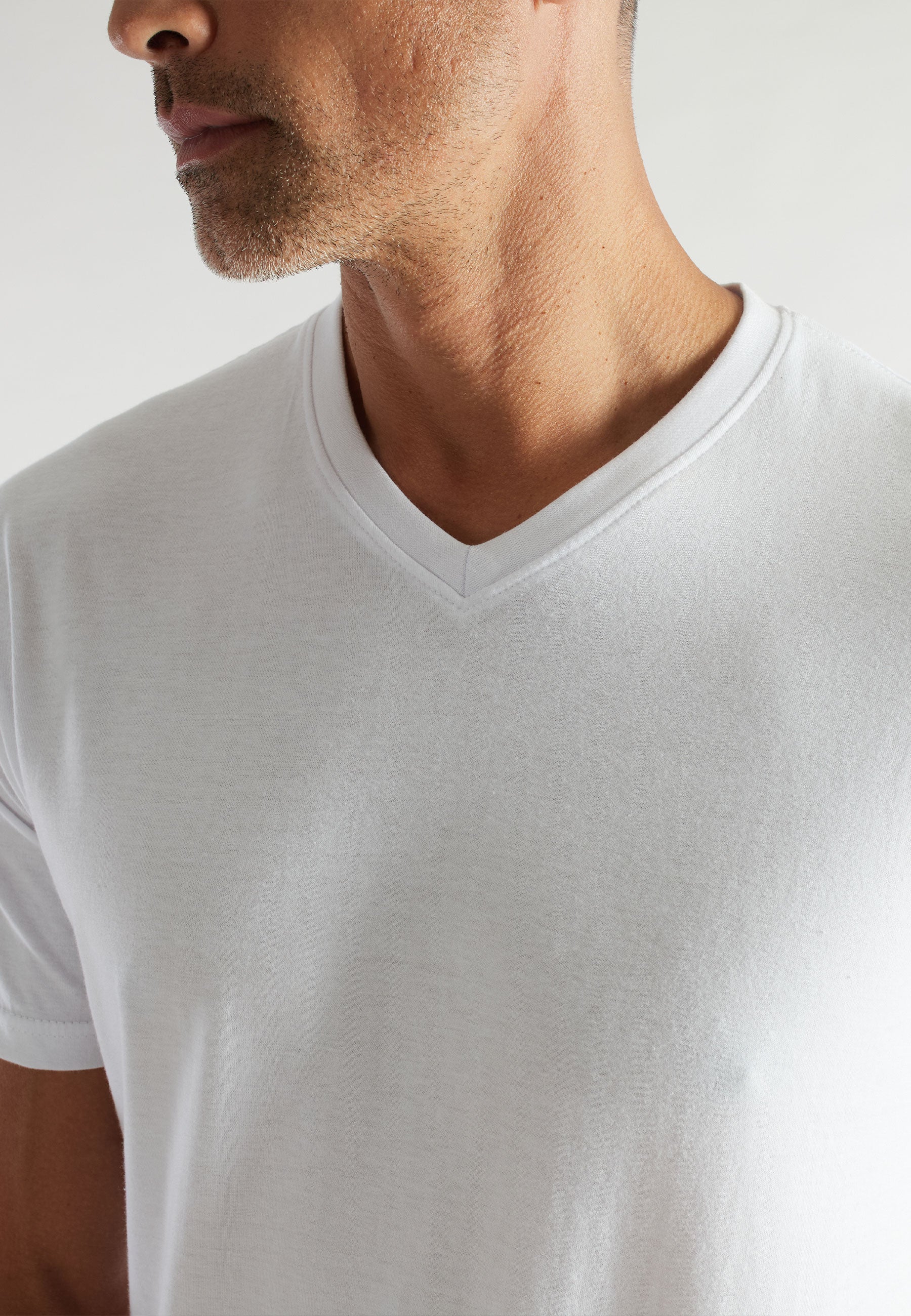 CECEBA Herren Shirt weiß uni 2er Pack