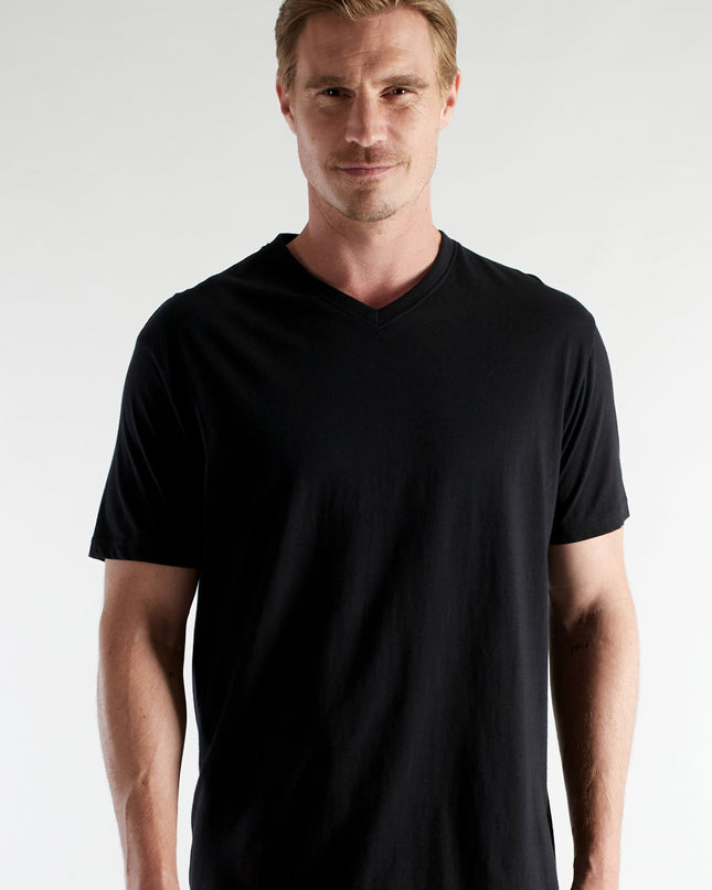 CECEBA men's shirt black plain 2-pack