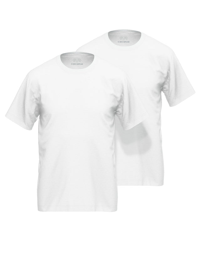 CECEBA men's shirt white plain 2-pack