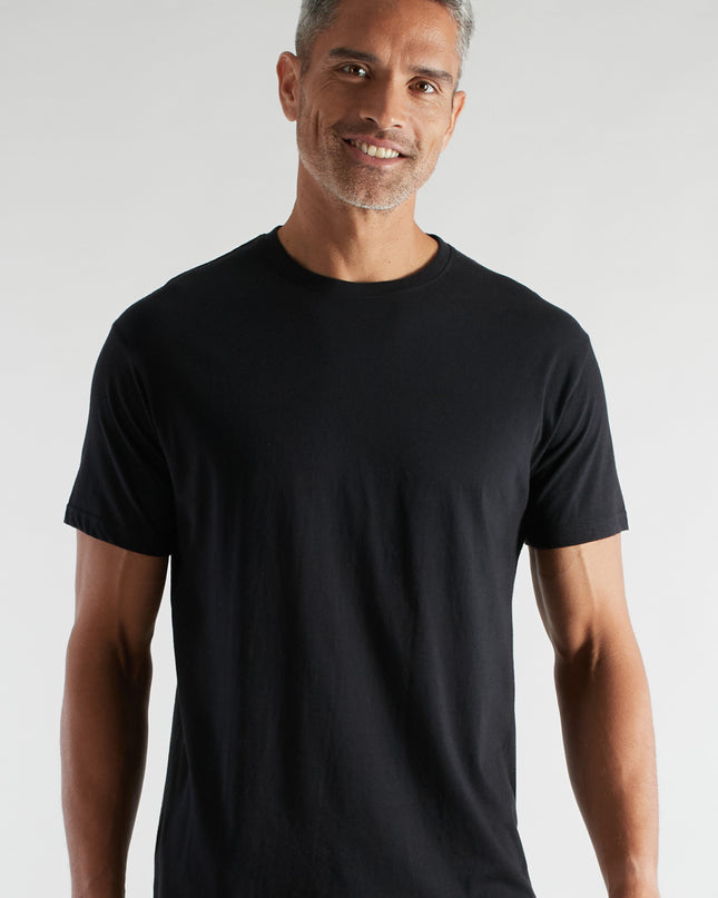 CECEBA men's shirt black plain 2-pack