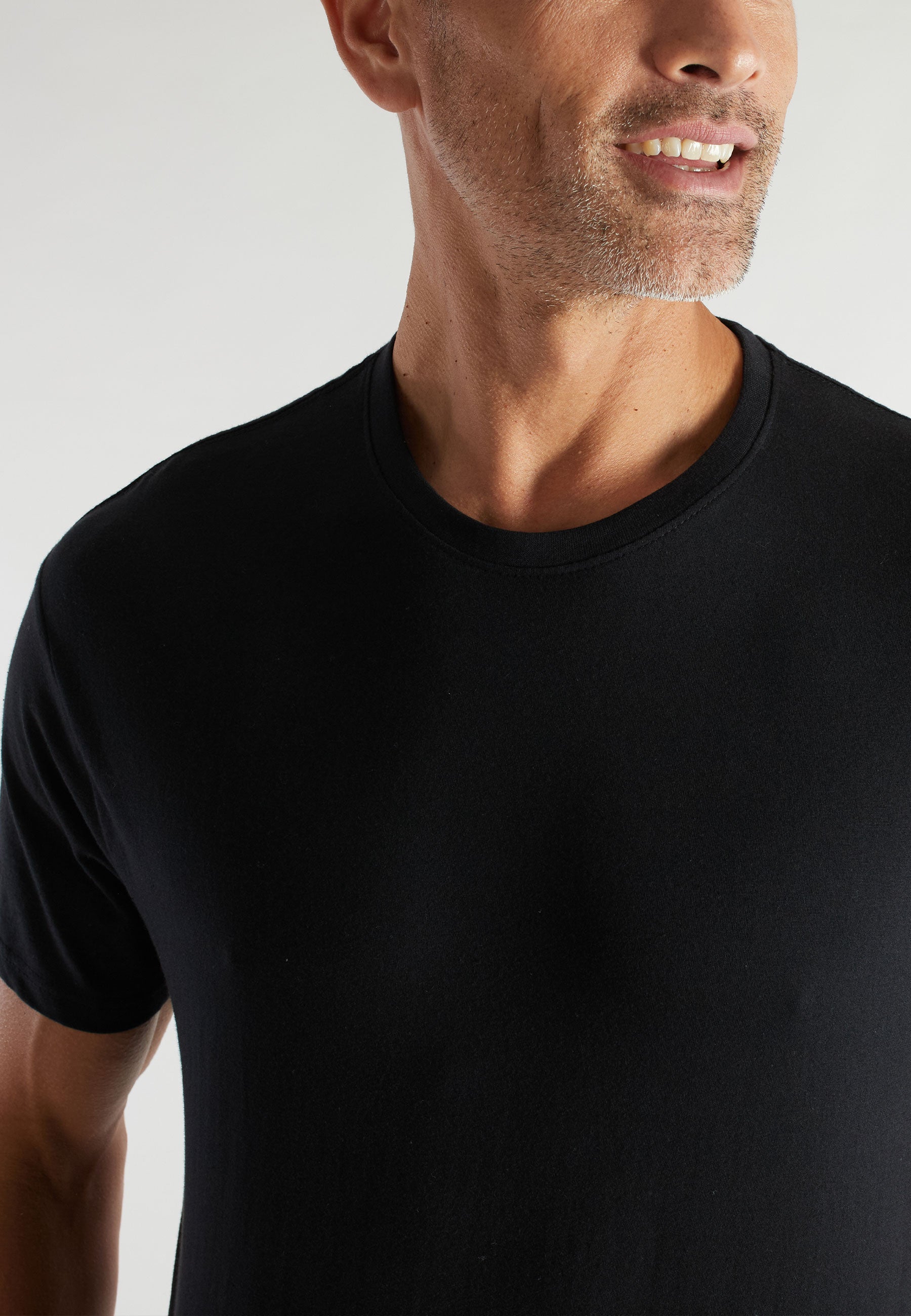 CECEBA Herren Shirt schwarz uni 2er Pack