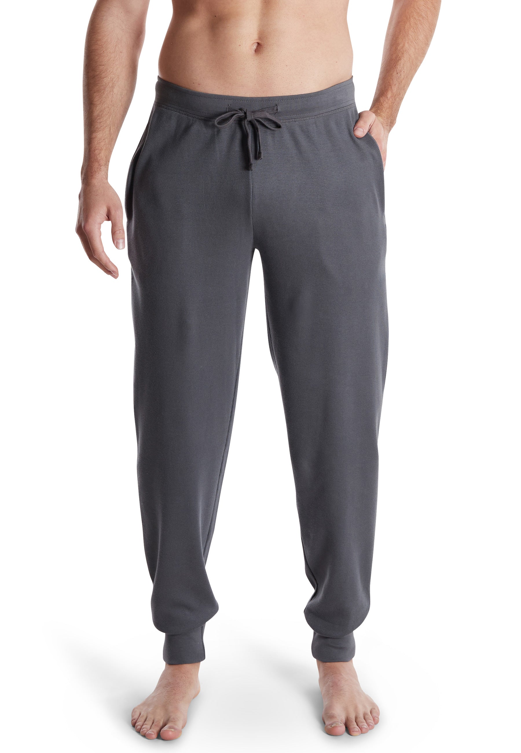 CECEBA Herren Lange-Hose grau uni
