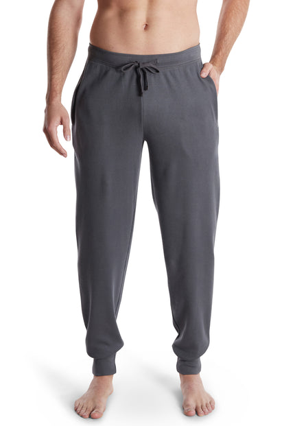 CECEBA Herren Lange-Hose grau uni
