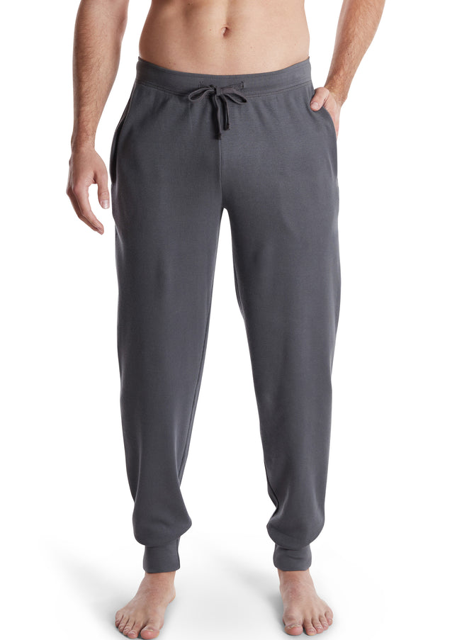 CECEBA Herren Lange-Hose grau uni