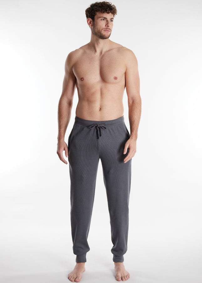 CECEBA Herren Lange-Hose grau uni